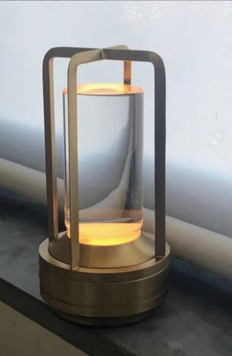Customer photo review of Crystal Lantern Lamp