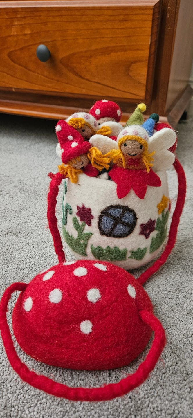 Customer photo review of Fairies & Gnomes Finger Puppet Set