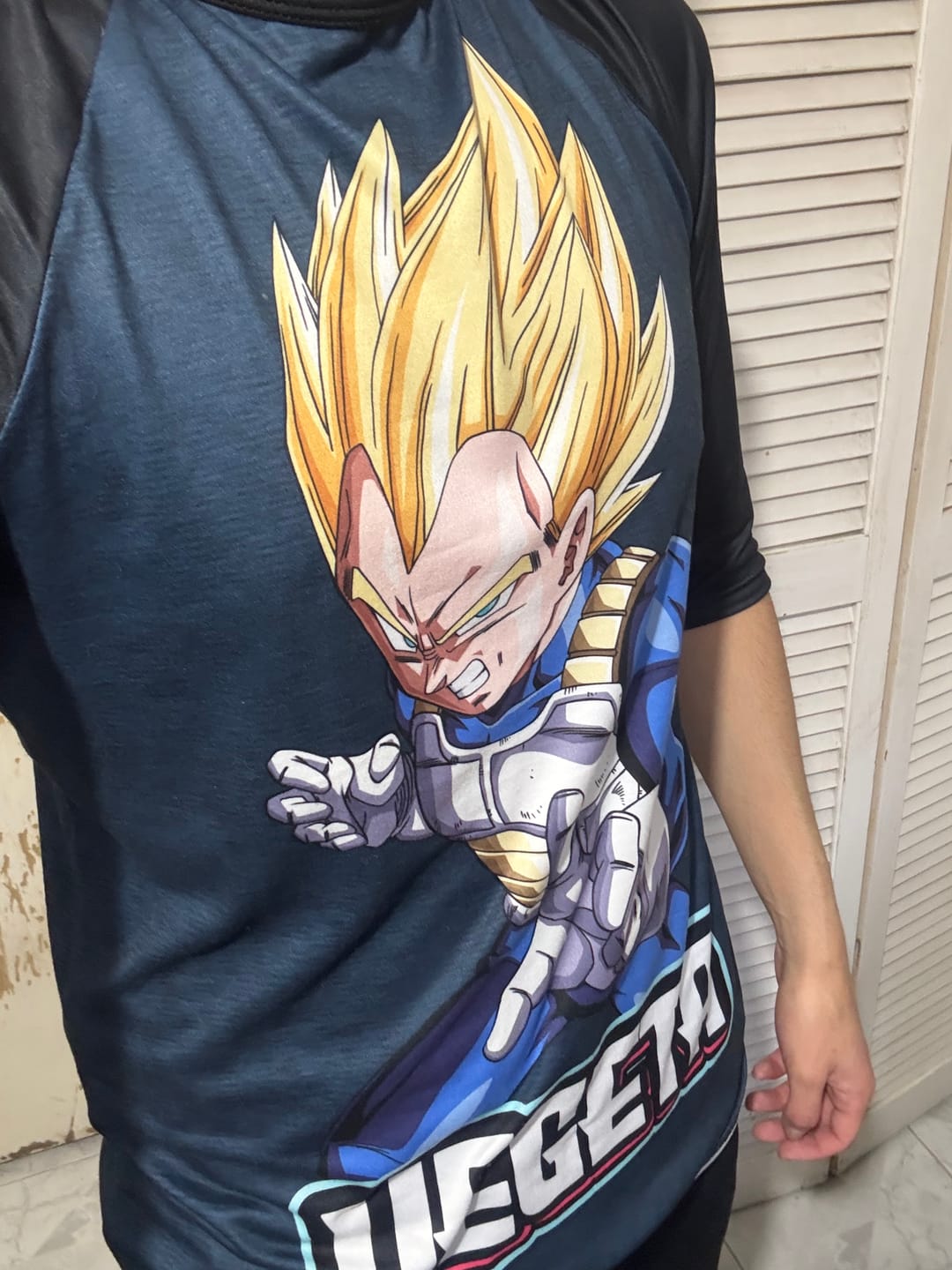 Customer photo review of Playera Pijama Ranglan Vegeta Saiyajin
