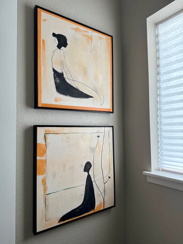 Customer review photo for Contemporary Minimalist Art Set Of 2 #MA087
