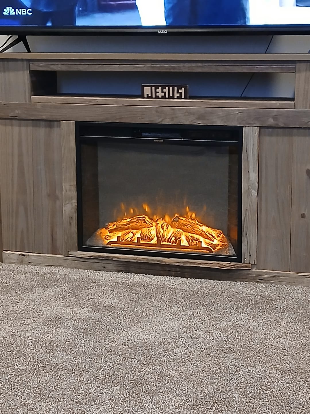 Customer photo review of 26" 1500W Electric Fireplace Insert, Recessed Electric Fireplace Heater with Adjustable Flame Effect