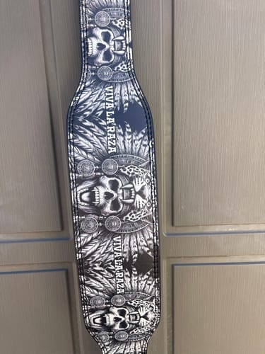 Customer photo review of Personalized Jaguar Warrior Aztec Skull Lever Lifting Belt 11399
