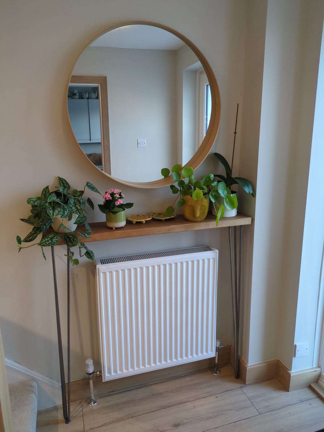 Customer photo review of Console Table 20cm Depth | Hairpin Leg