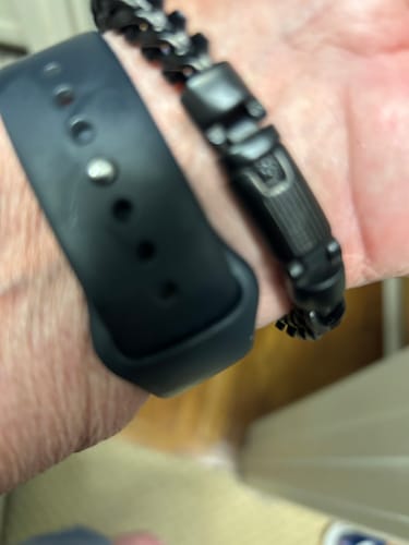 Customer photo review of Black Mamba Bracelet: Helps Pair Veterans With A Service Dog Or Shelter Dog