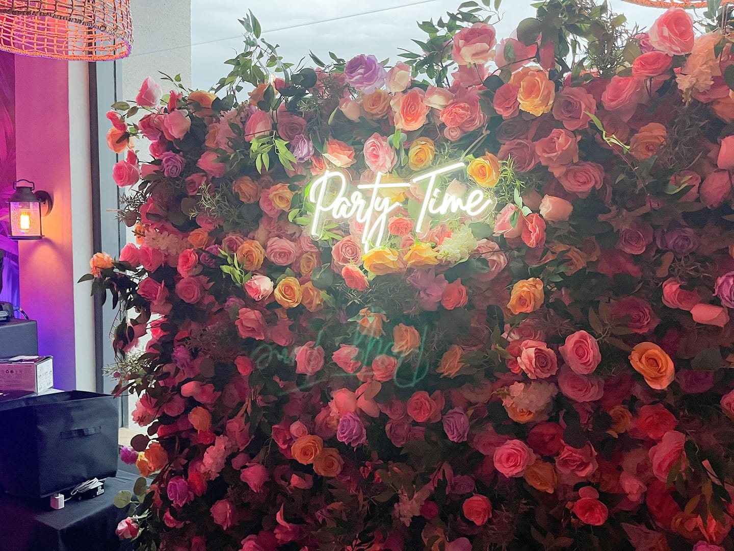 Customer photo review of Aliflowers 5D Colorful Artificial Fabric Roller Curtain Floral Party Backdrop Wall ALFWL167