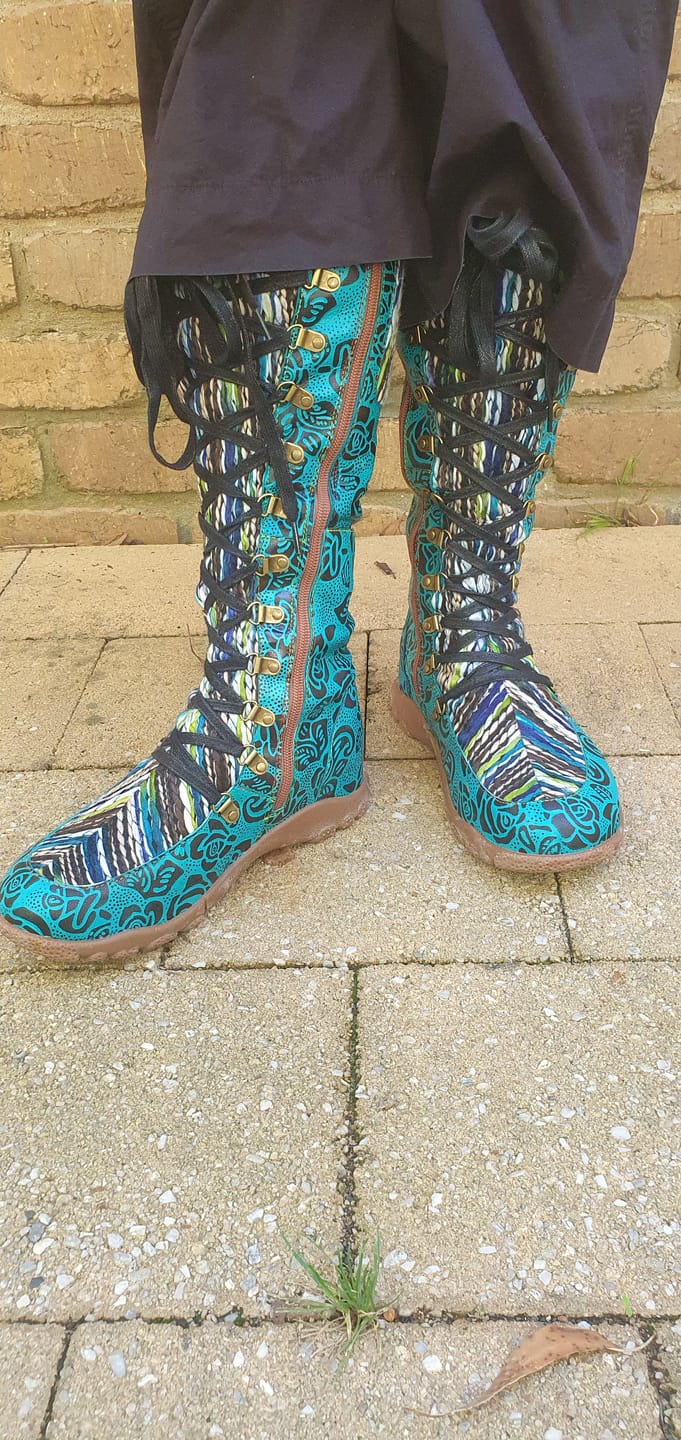 Customer photo review of Leather Handmade Comfortable Casual Walking Boots