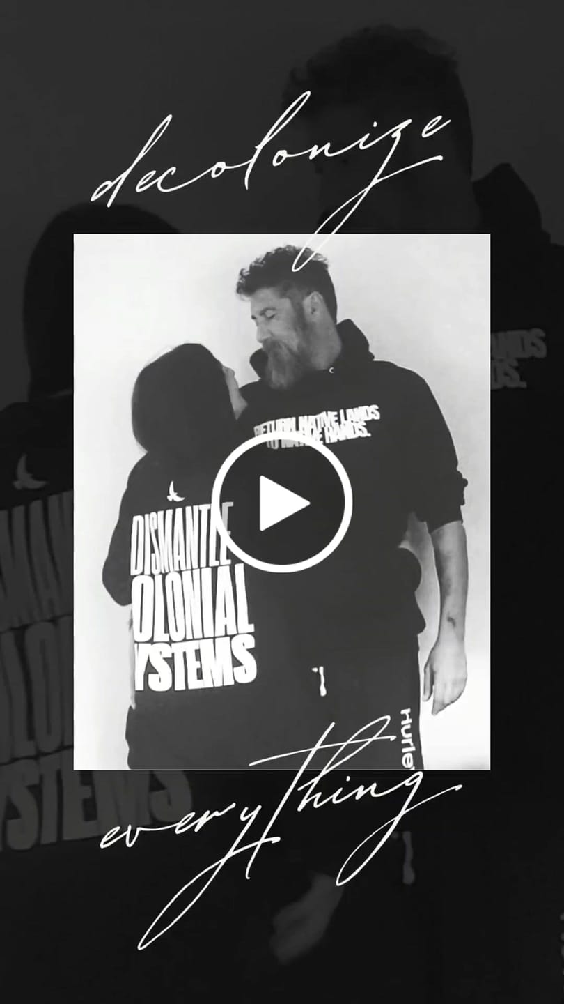 Customer video review of Dismantle Colonial Systems Crewneck
