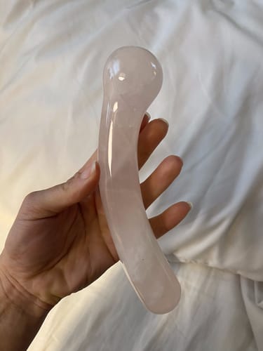 Customer photo review of Amrita Wand® | Rose Quartz Massage Wand