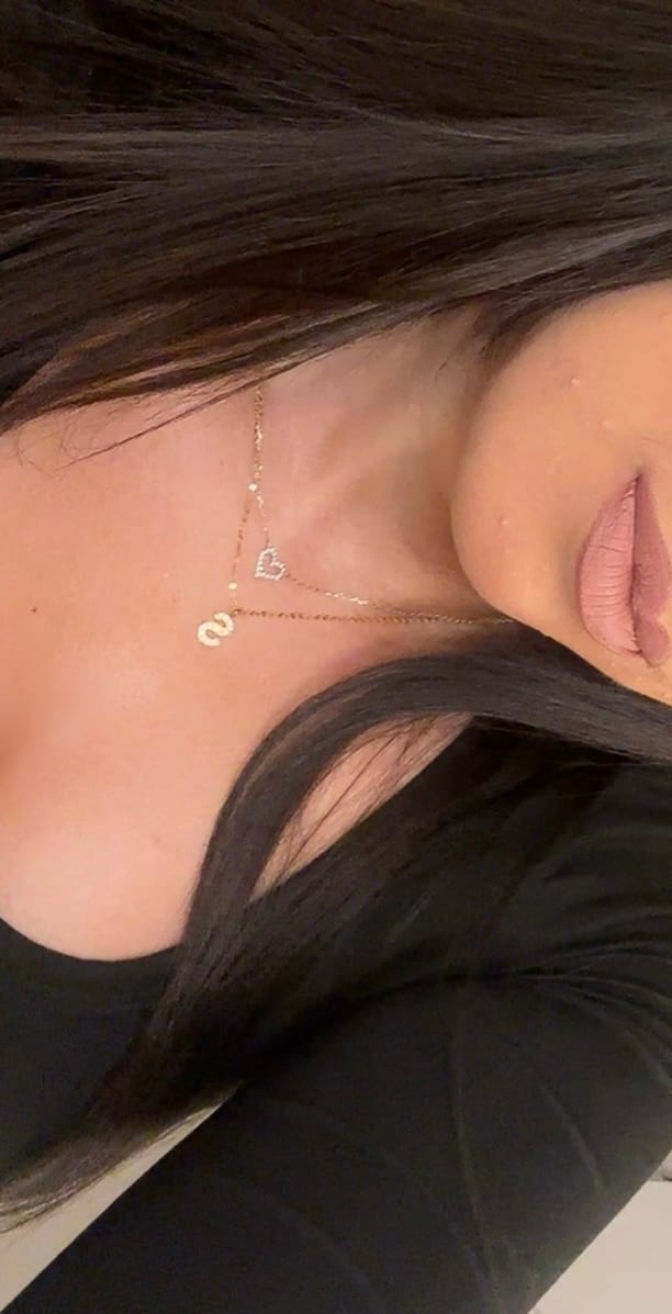 Customer photo review of Filigran Letter Halskette | 18K vergoldet