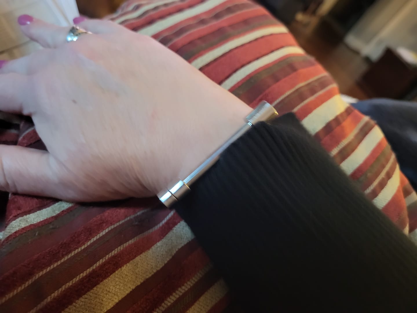 Customer photo review of Tabitha Stainless Steel Bar Bangle