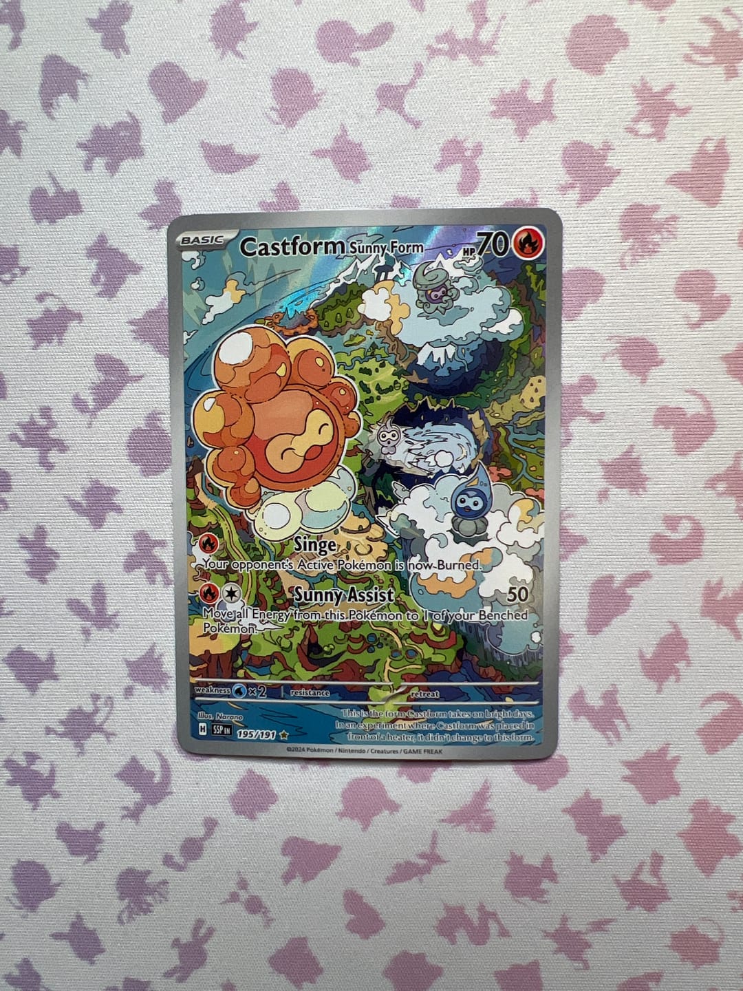 Customer photo review of Castform Sunny Form (195/191) - Pokemon Surging Sparks (SSP)