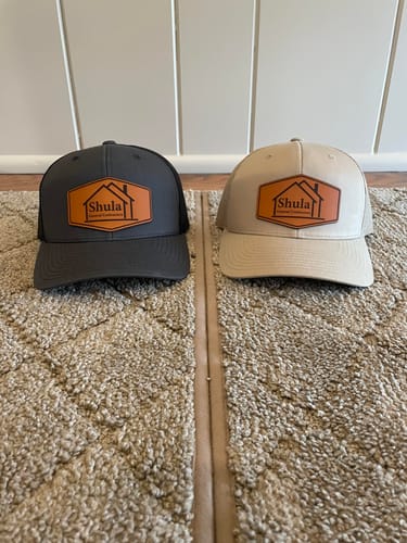 Customer photo review of Premium Custom Leather Patch Hats (Wholesale)