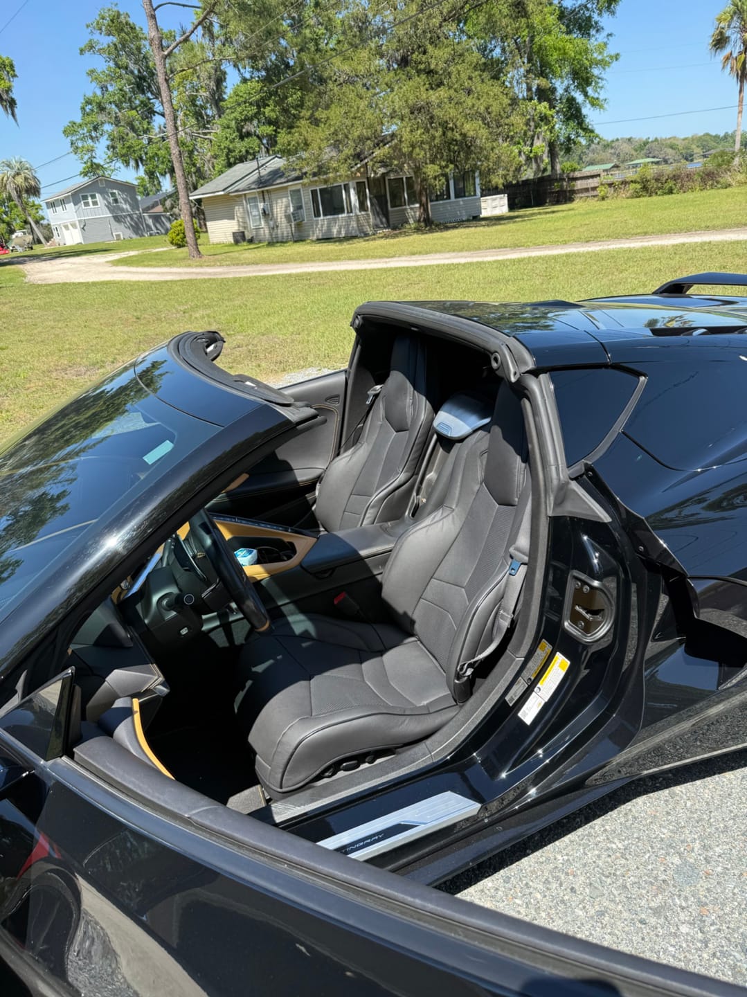 Customer photo review of Corvette C8 Custom Leather Seat Covers