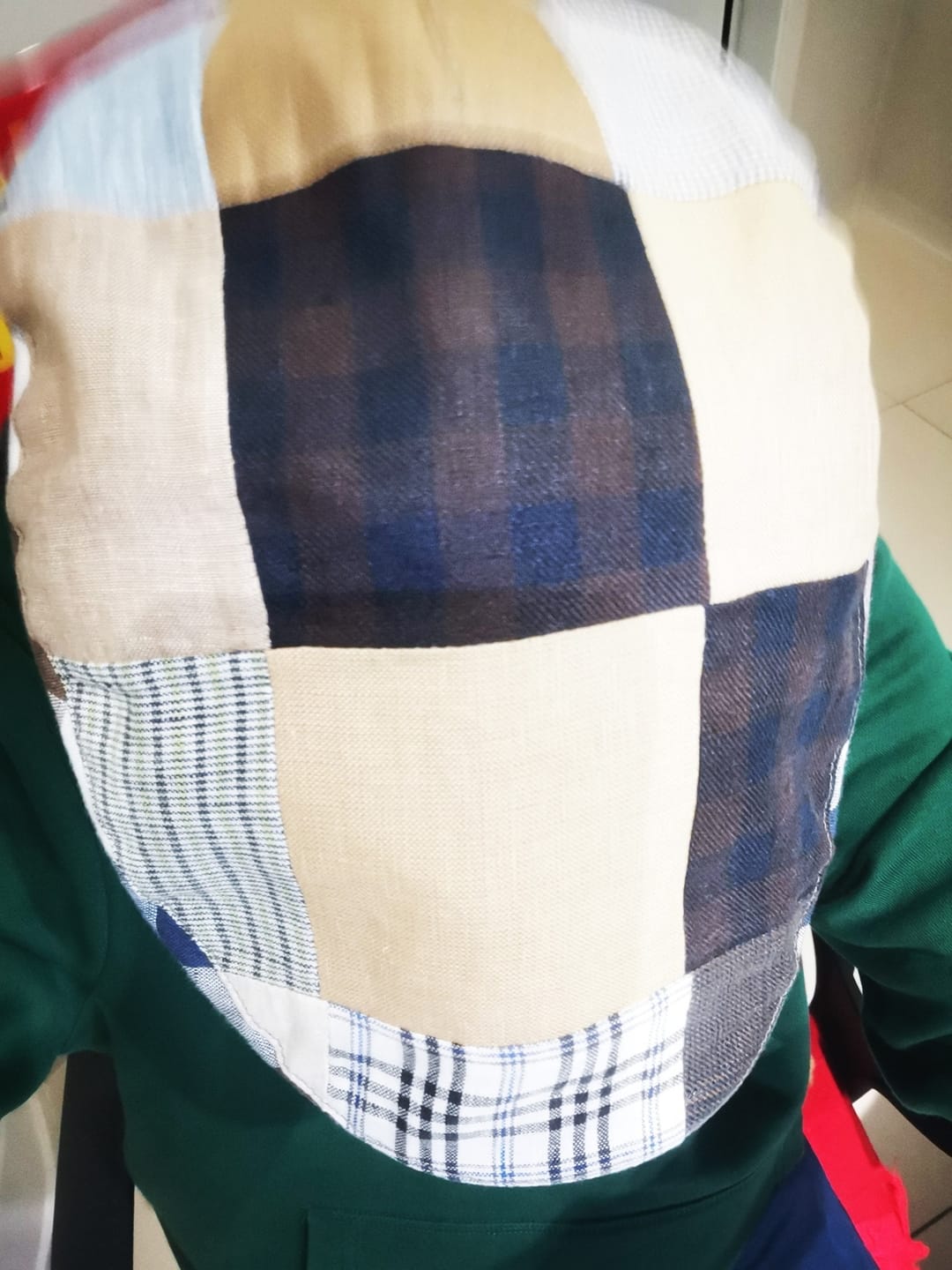 Customer photo review of Donegal Touring Cap Patchwork Linen