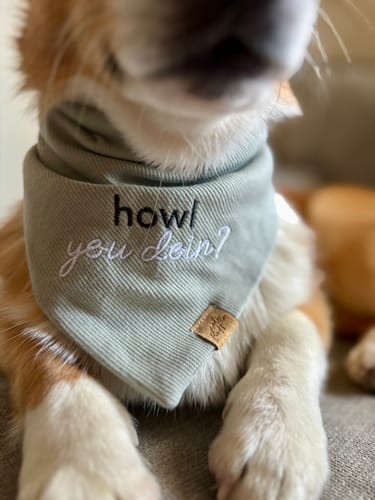 Customer photo review of Custom Embroidered Bandana