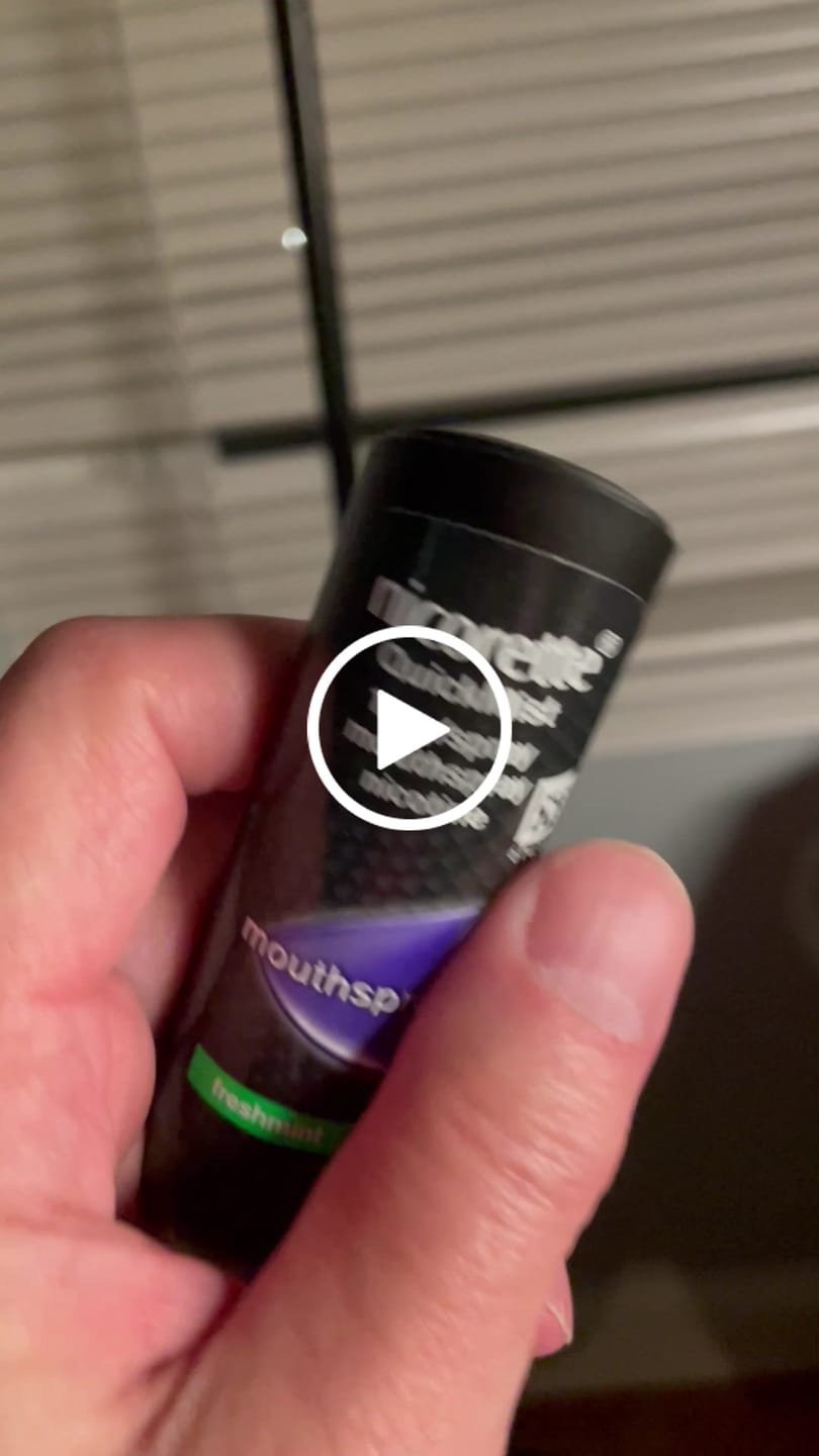 Customer video review of Nicorette Quickmist Mouth Spray Duo Pack 1mg