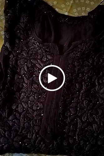 Customer video review of Hoor Chocolate Brown Viscose Georgette kurta