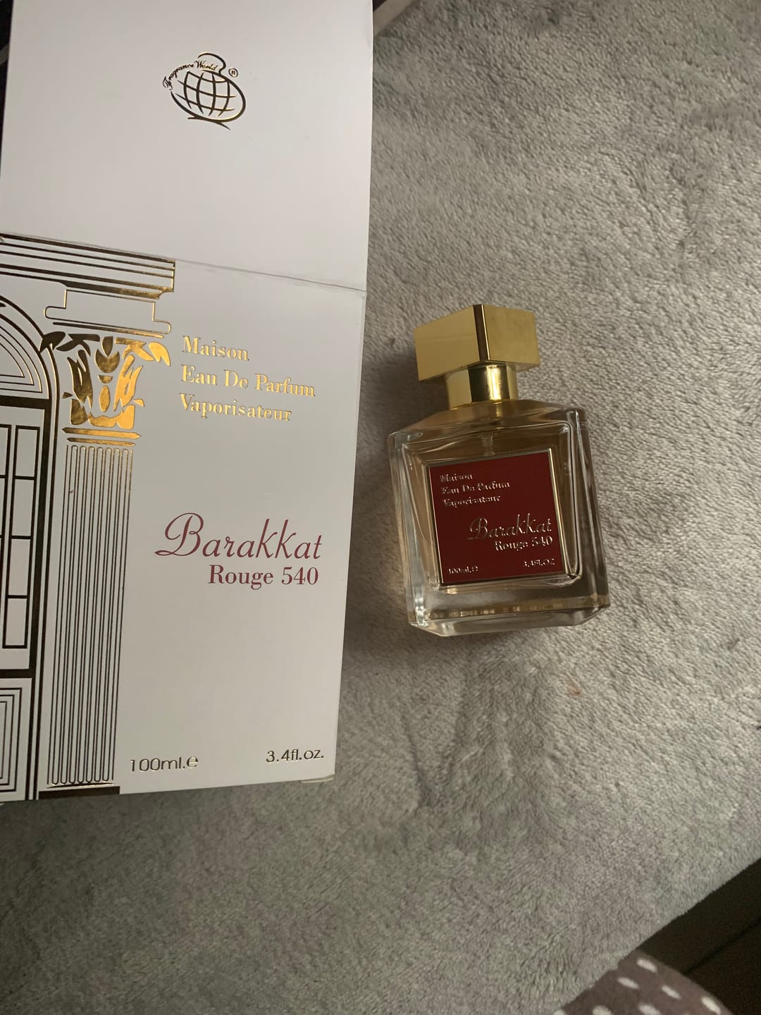 Customer photo review of Barakkat Rouge 540 EDP 100ml