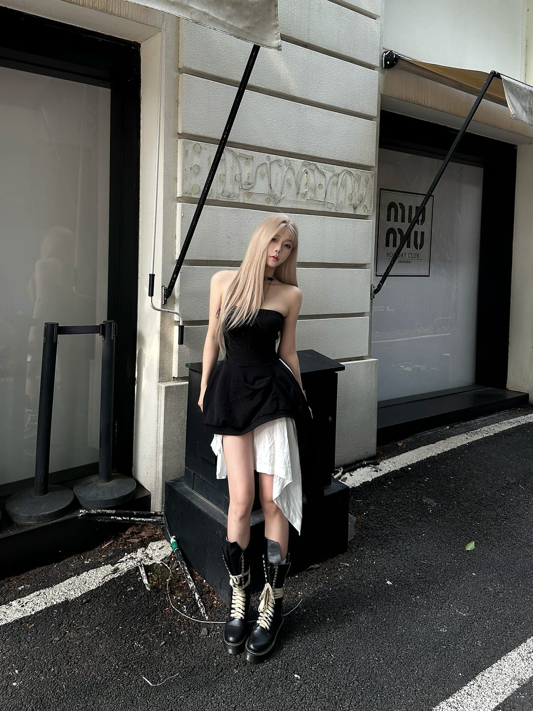 Customer photo review of WARDEN EDGE Asymmetric Tube Dress
