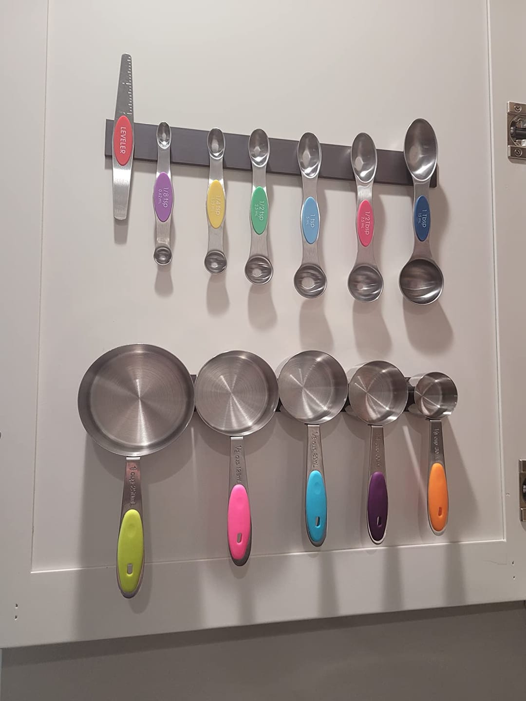 Customer photo review of Stainless Steel Magnetic Measuring Spoons Set