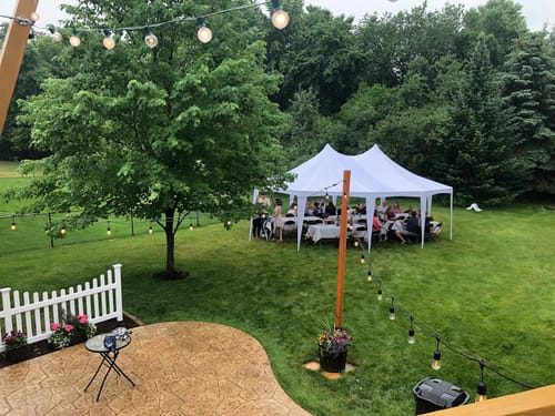 Customer photo review of HOMREST 26x19ft Decagonal Heavy Duty Canopy With 8 Removable Sidewalls 8 Church Windows And 2 Pull Back Doors Outdoor Gazebo Pavilion Shelter Tent For Party