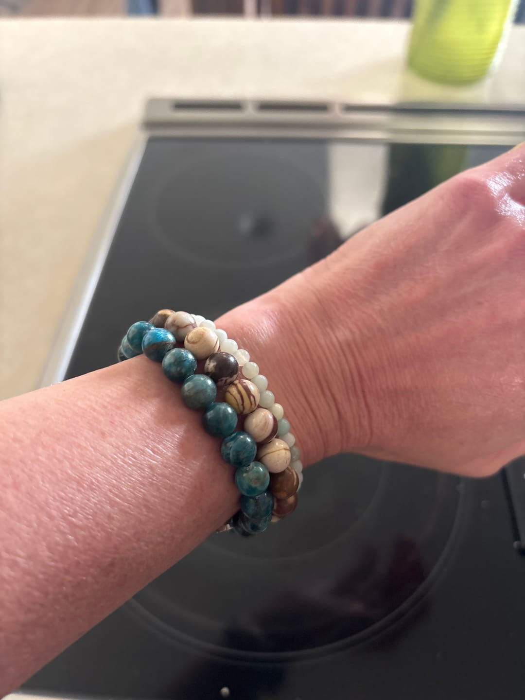 Customer photo review of Zebra Jasper Bracelet