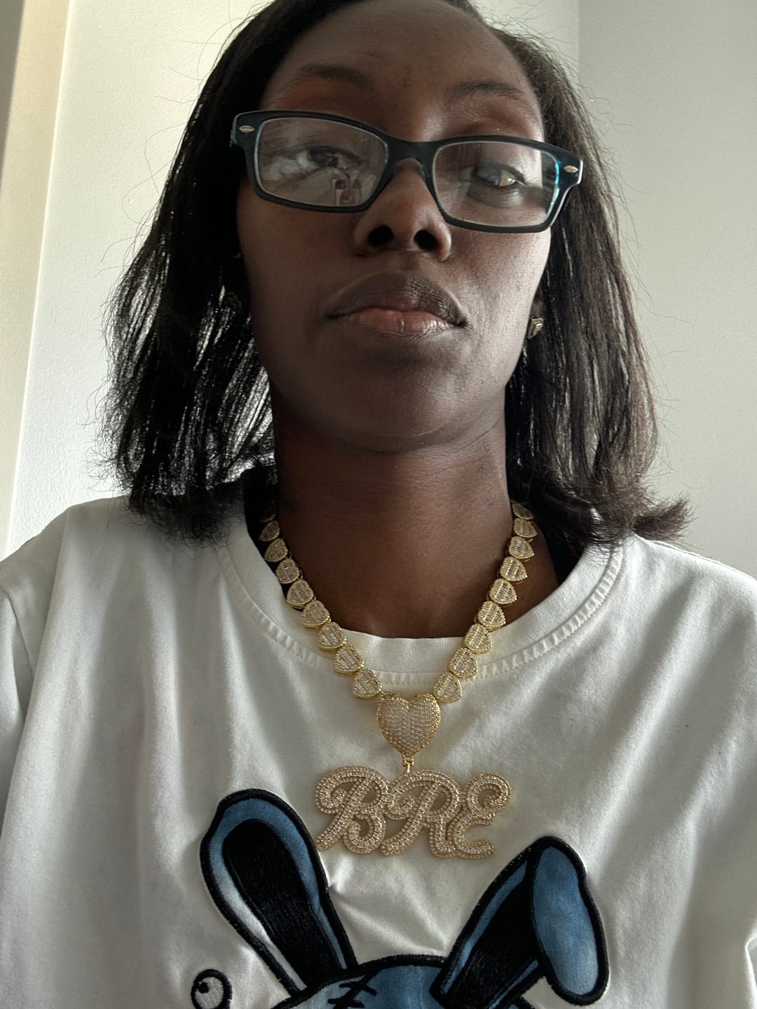 Customer photo review of ROSIE ICEY HEART NAME NECKLACE