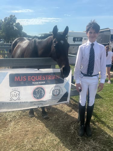 Customer photo review of UNISEX Blue Ribbon Ladies White Collared Long Sleeved Show Shirt