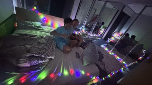 Customer photo review of RGB Camping Lights Disk Light with Retractable LED Strip Magnetic & Portable