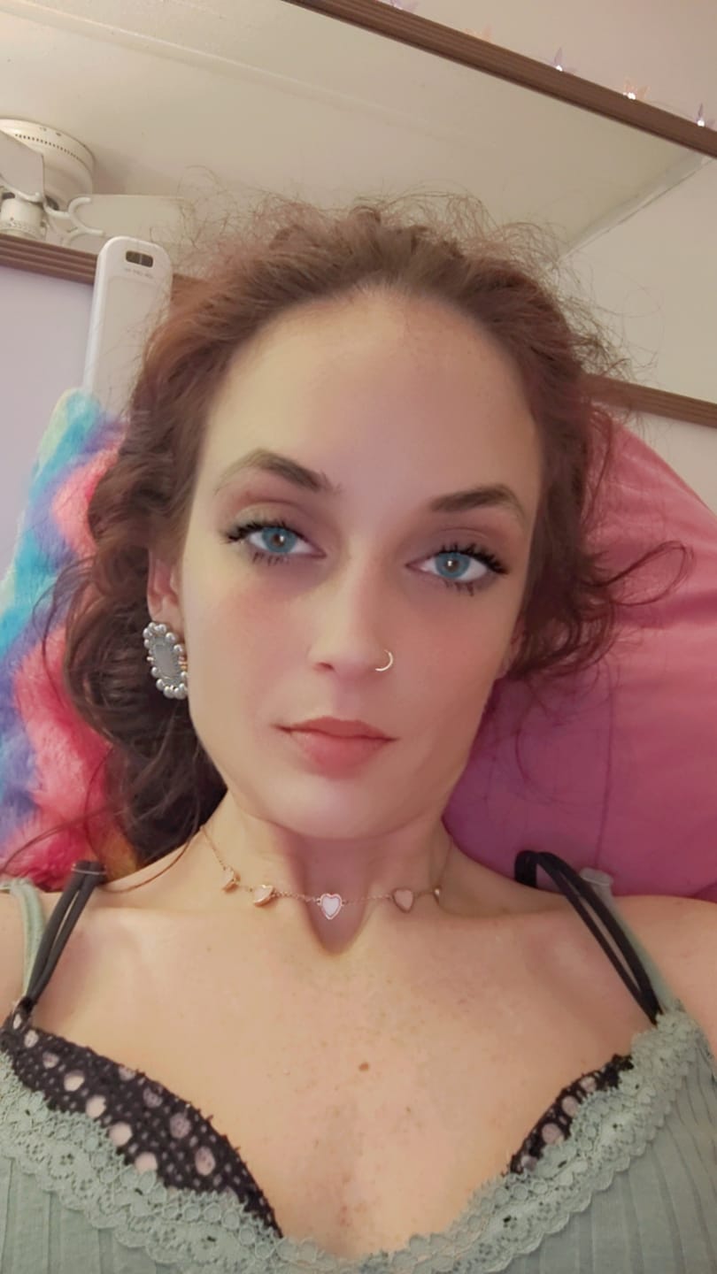 Customer photo review of Himalaya Blue Prescription Colored Contact Lenses