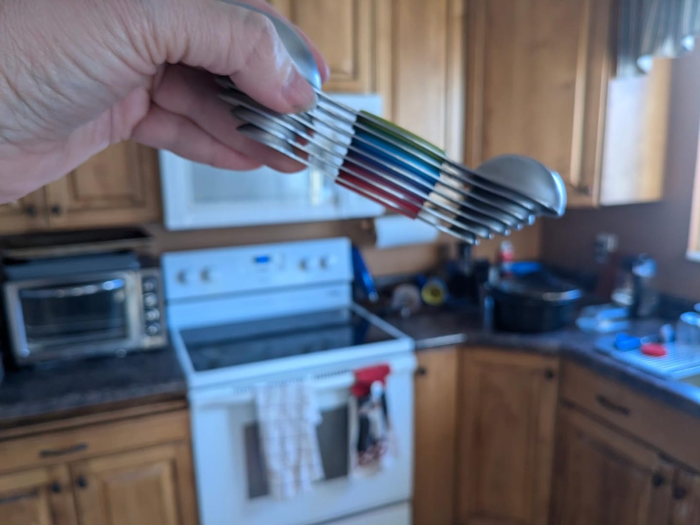Customer photo review of Stainless Steel Magnetic Measuring Spoons Set