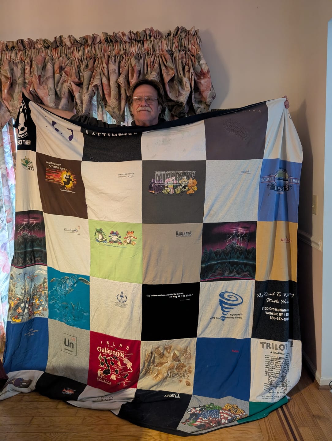 Customer photo review of Quilts for Large and XL T-Shirts