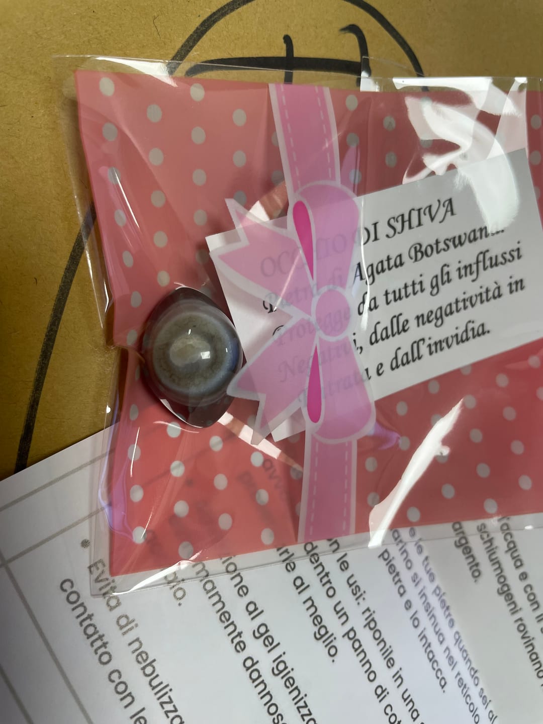 Customer photo review of Occhio di Shiva per la Protezione - Agata Botswana