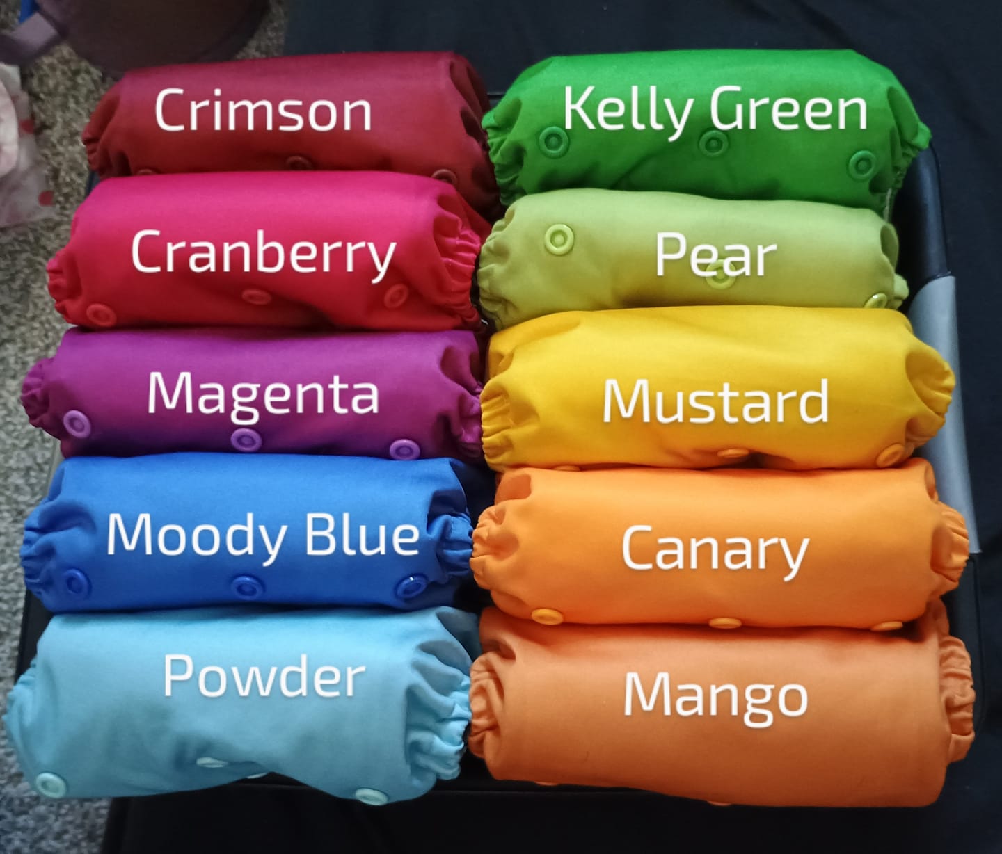 Customer photo review of Solid Color: Essentials Pocket Cloth Diaper with Athletic Wicking Jersey, Grows with your Baby