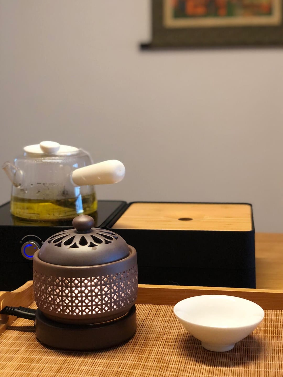 Customer photo review of Electric Oil Incense Powder Burner With Light