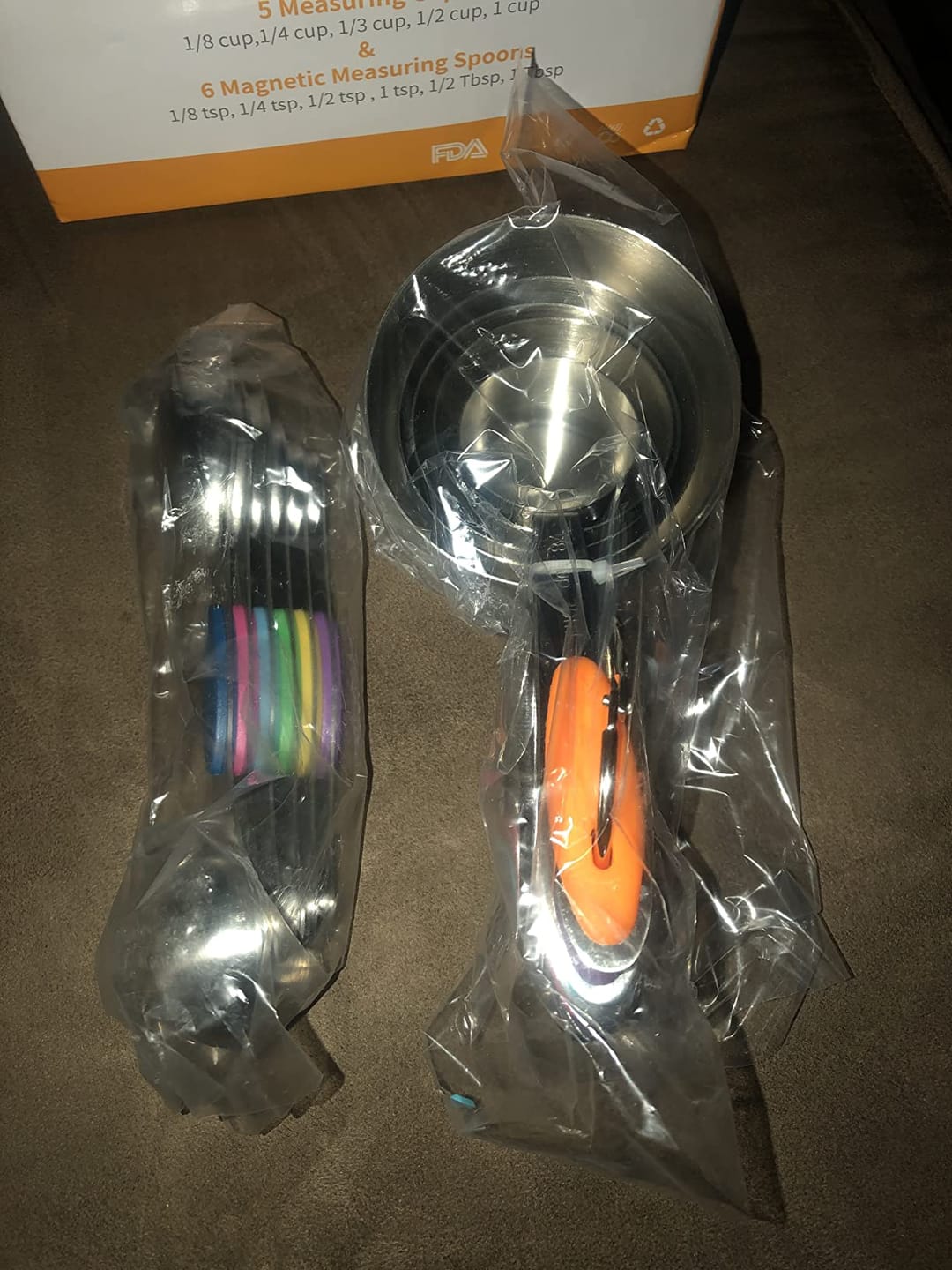 Customer photo review of Stainless Steel Magnetic Measuring Spoons Set