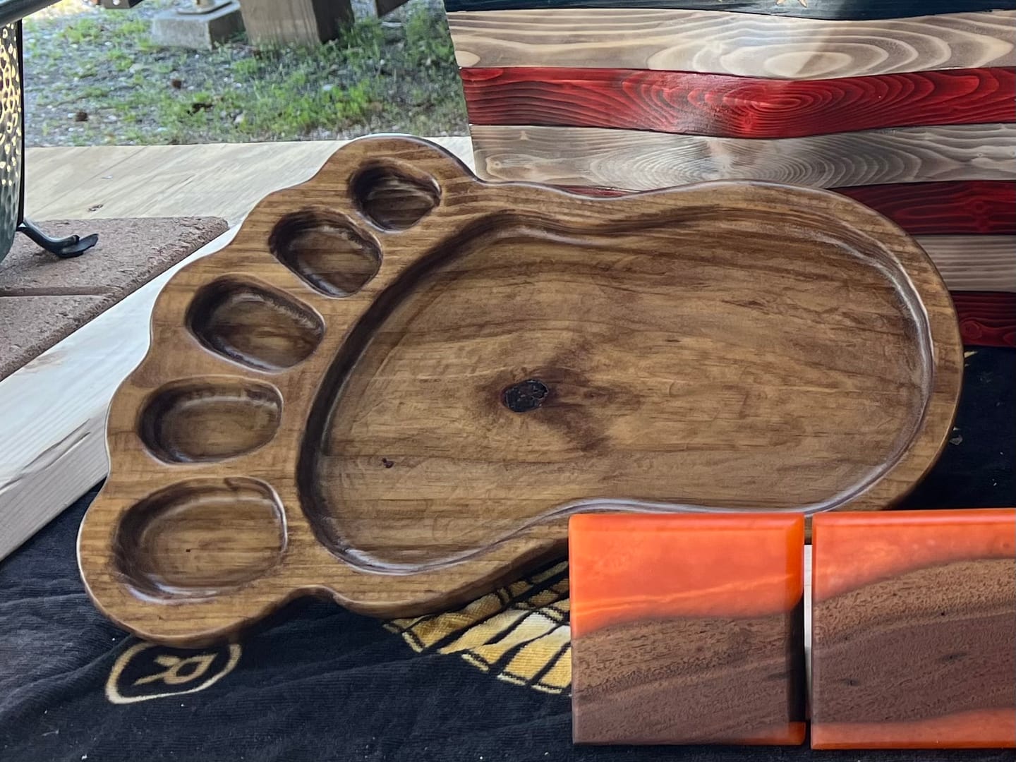 Customer photo review of 16x9.75" Bigfoot / Yeti / Sasquatch Footprint Acrylic Router Template