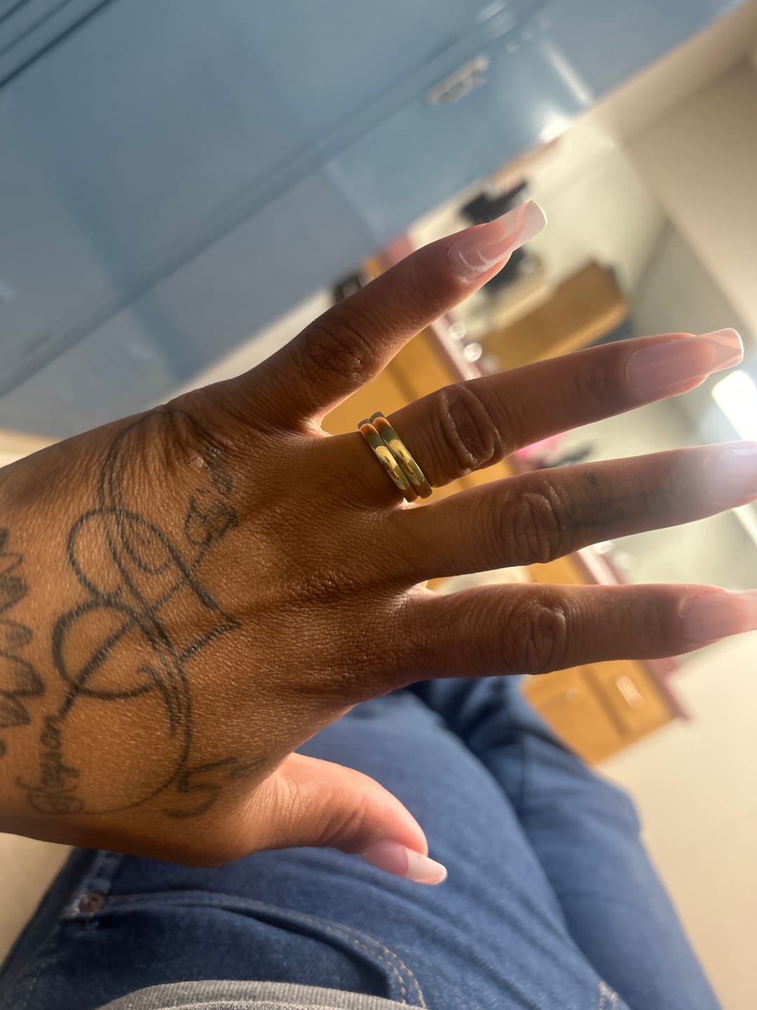 Customer photo review of Minimal Band Ring