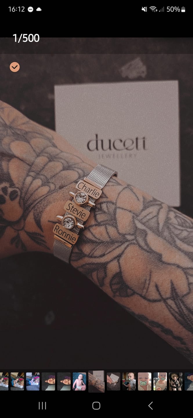 Customer photo review of Mesh bracelet silver/rosé gold