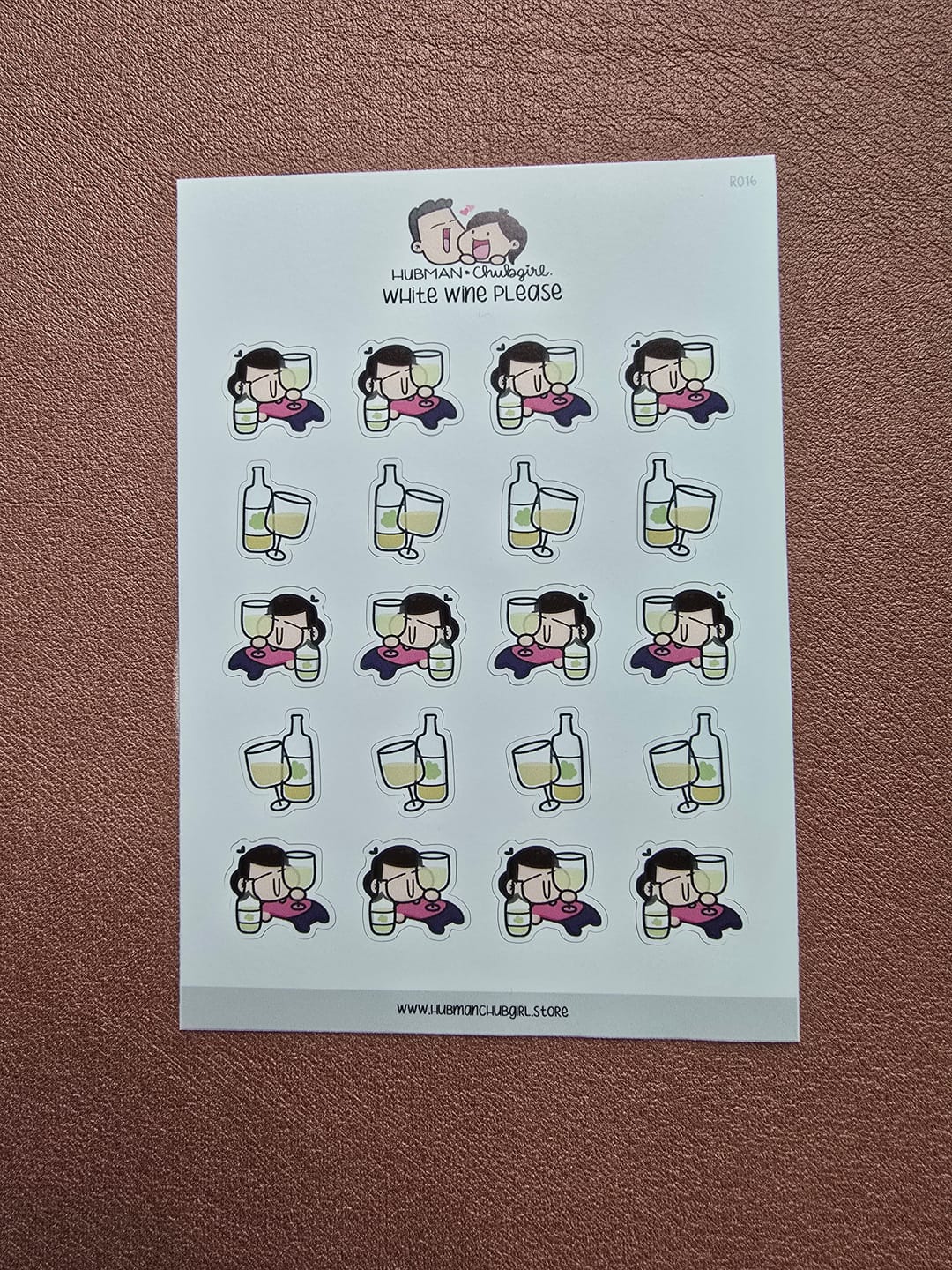 Customer photo review of White Wine Please Planner Stickers