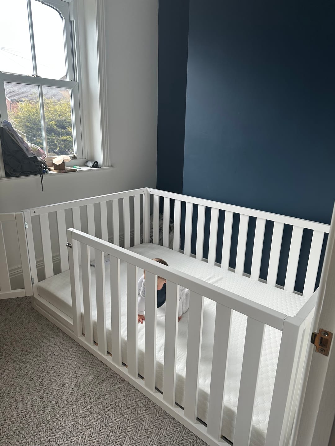Customer photo review of High Sided Toddler Floor Bed