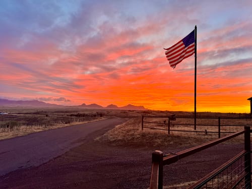 Customer photo review of 8x12ft Sewn Nylon American Flag