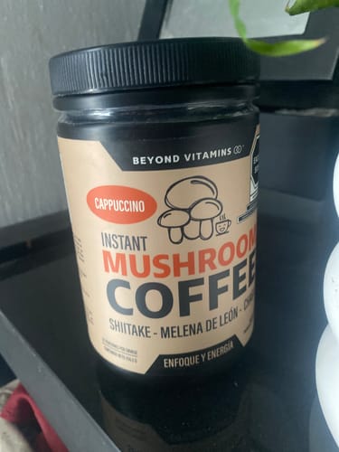 Customer photo review of Café Soluble con Hongos Melena de León, Shiitake y Chaga - 27 porciones - Sabor Cappuccino