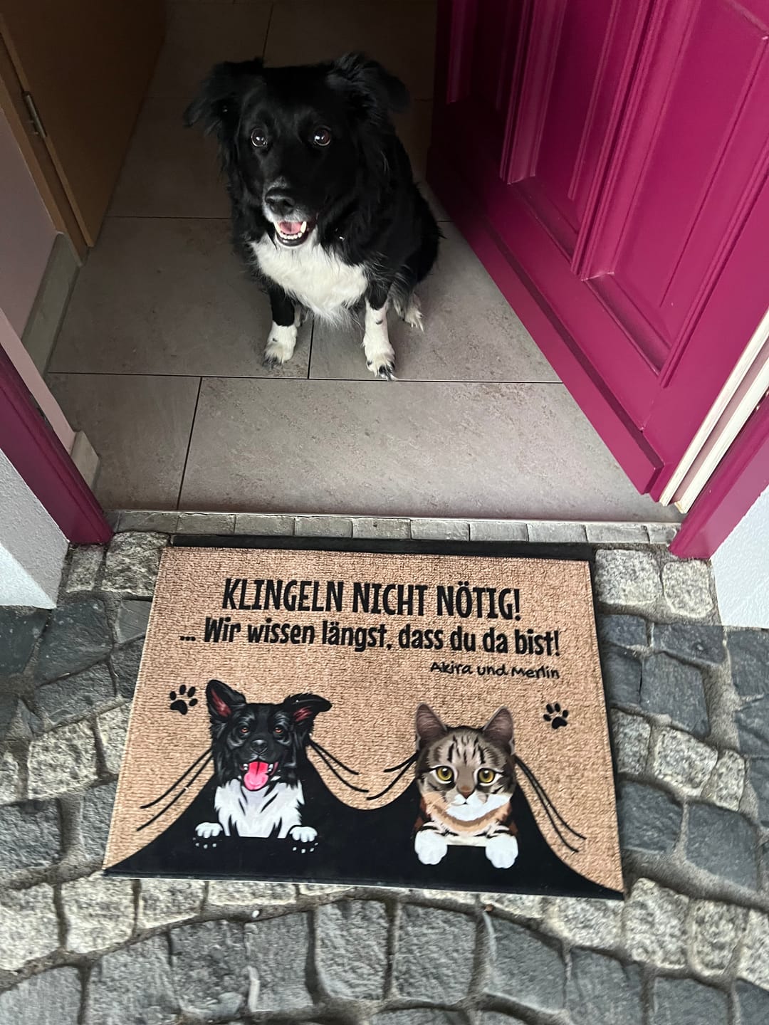 Customer photo review of Klingeln nicht nötig - Individuelle Fußmatte
