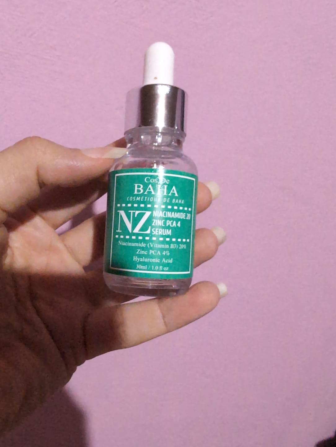 Customer photo review of Niacinamide 20% + Zinc 4% Serum
