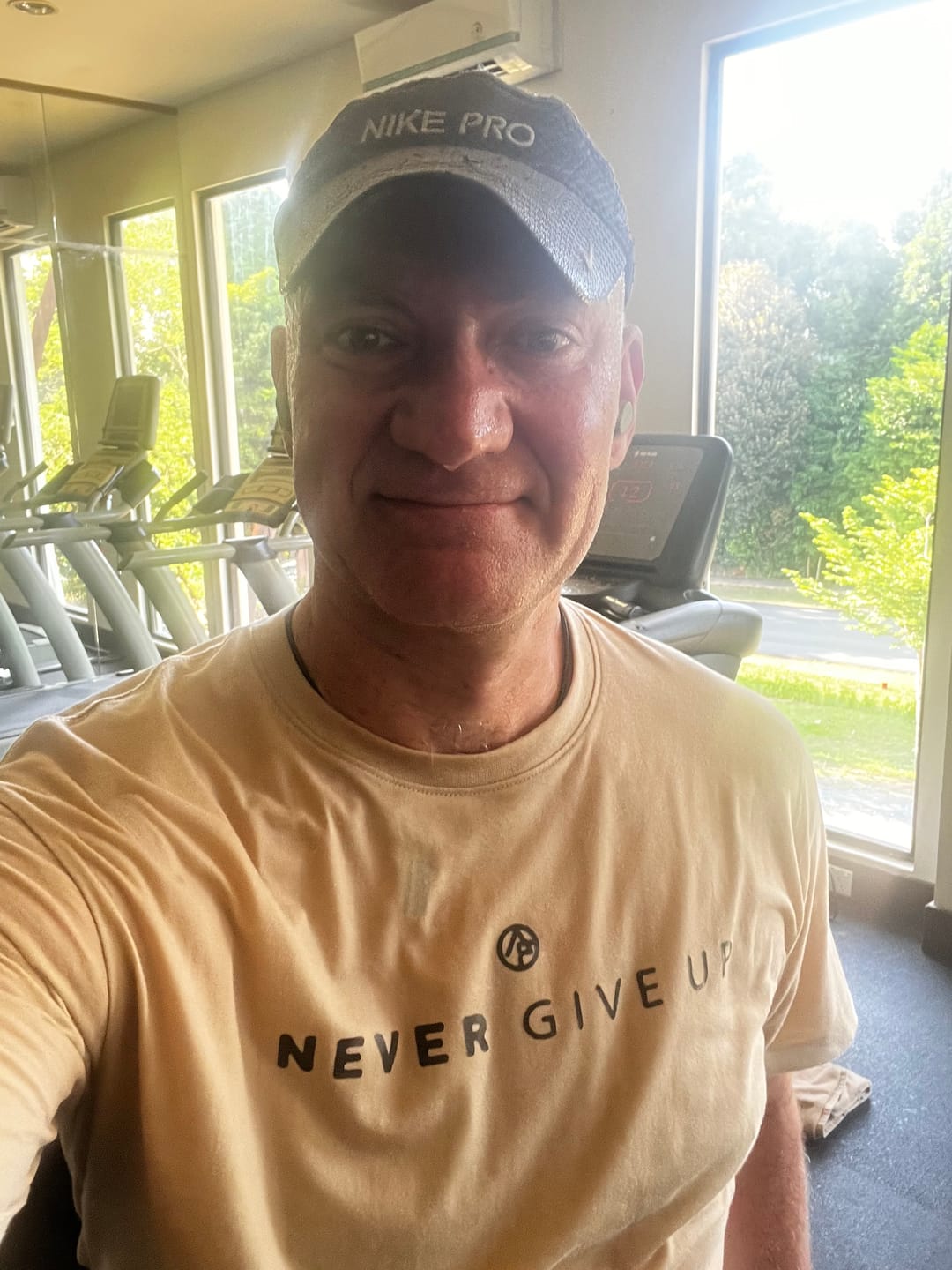 Customer photo review of Never Give Up T-shirt