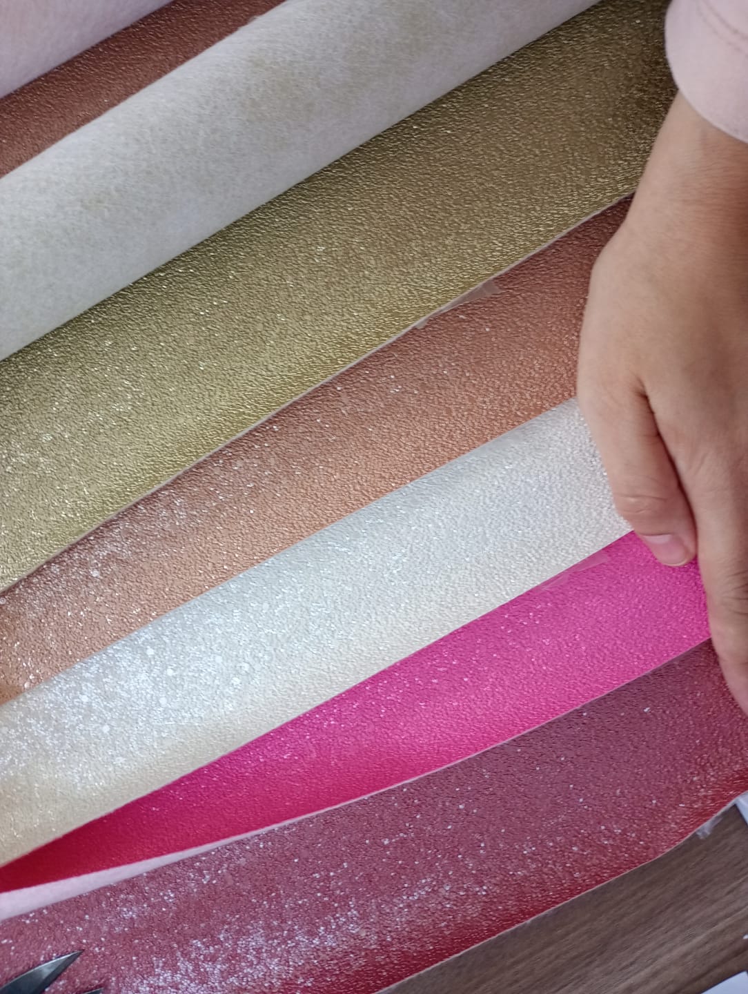 Customer photo review of SHINE GLITTER 0,8MM FUNDO SPUN COR ROSA