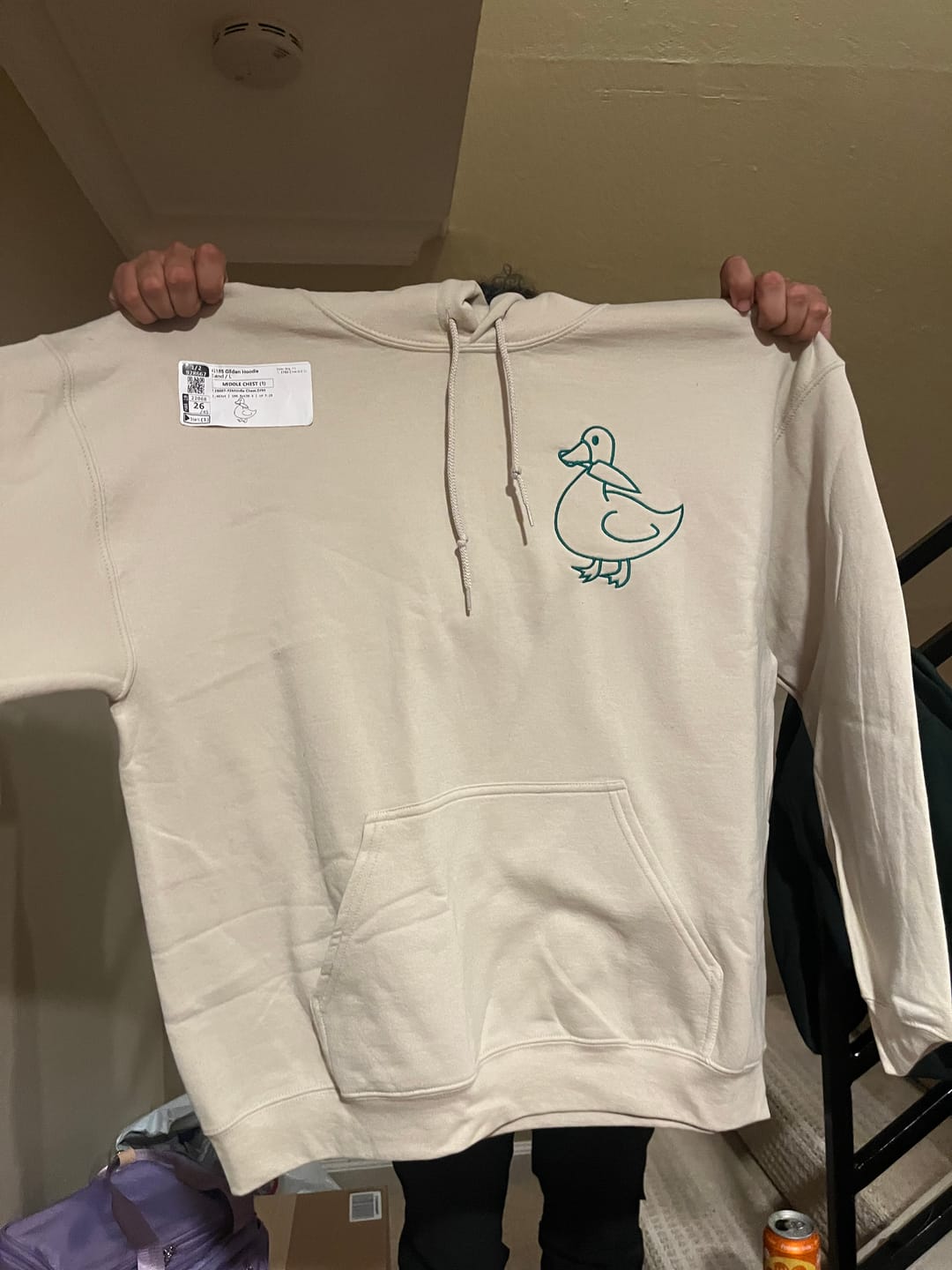 Customer photo review of Custom Embroidered Duck Duck Goose Matching Hoodies for Couples