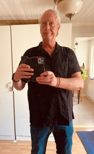 Customer photo review of Chemise d'été boutonnée à manches courtes pour hommes, poche en coton, couleur unie, décontractée, plage