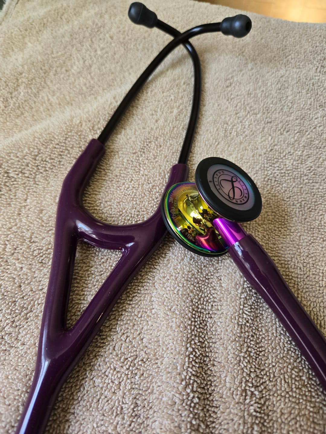 Customer photo review of Littmann Cardiology IV Diagnostic Stethoscope: Polished Rainbow & Plum - Violet Stem 6239